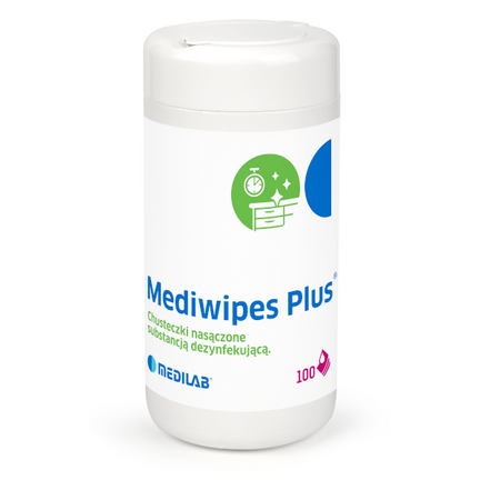Mediwipes Plus, chusteczki, tuba, 100 sztuk - zdjęcie produktu