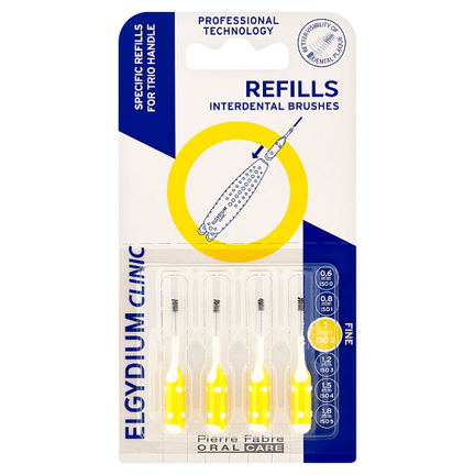 Wkłady do szczoteczek międzyzębowych Elgydium, 1,0 mm, 4 sztuki - zdjęcie produktu