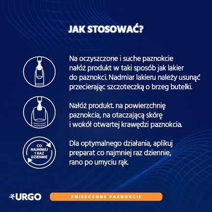URGO Filmogel Zniszczone Paznokcie przez grzybicę i urazy, 3,3 ml - Dorosły, Dziecko, Młodzież, Senior