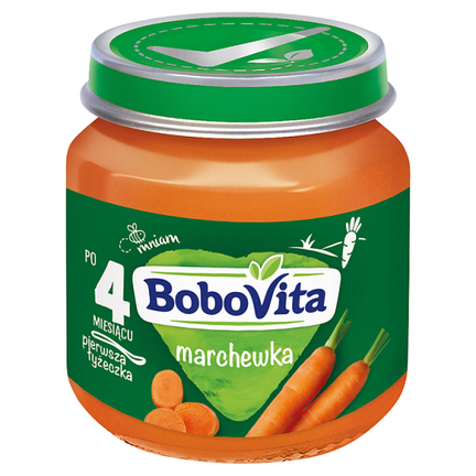 Bobovita Marchewka po 4 miesiącu, 125 g - zdjęcie produktu