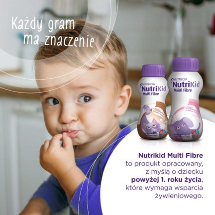 NutriKid Multi Fibre, smak czekoladowy, 200 ml - 8716900570810