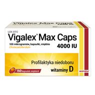 Vigalex Max Caps, 100 mikrogramów (4000 IU), 160 kapsułek miękkich