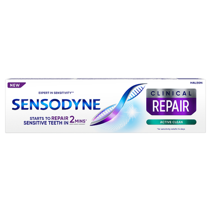 HALEON POLAND Sensodyne Clinical Repair Active Clean, pasta do zębów na nadwrażliwość, 75 ml — Składniki i ocena