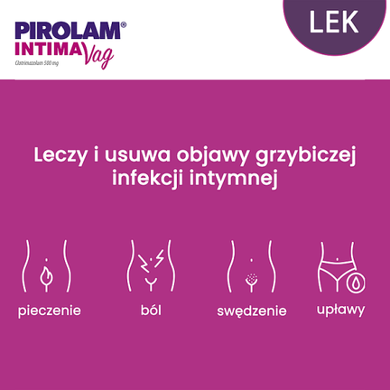 Pirolam Intima Vag 500 mg, 1 tabletka dopochwowa  - TABLETKI