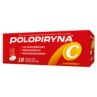 Polopiryna C, 18 tabletek musujących