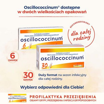 Boiron Oscillococcinum, 6 pojemników jednodawkowych
