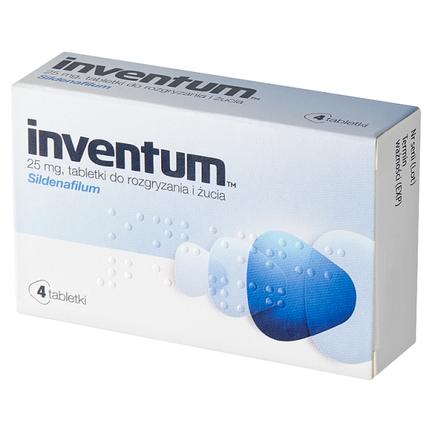Inventum 25 mg, 4 tabletki do rozgryzania i żucia - PRODUKT LECZNICZY NIEREFUNDOWANY OTC