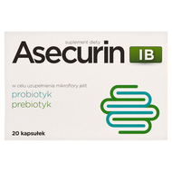 Asecurin IB, probiotyk + prebiotyk, 20 kapsułek