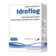 Idroflog, roztwór okulistyczny, 0,5 ml x 15 ampułek