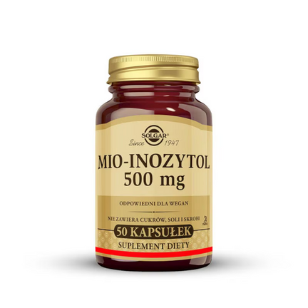 Solgar Mio-Inozytol 500 mg, 50 kapsułek  - zdjęcie produktu
