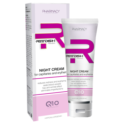 PHARMACY LABORATORIE Reedish, krem na noc na naczynka i rumień, 50 ml