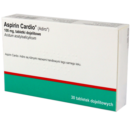 Aspirin Cardio 100 mg, 30 tabletek (import równoległy Pharmapoint)  - zdjęcie produktu