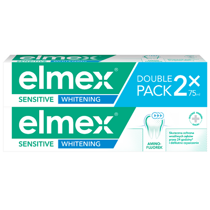 COLGATE-PALMOLIVE Duopack: Elmex Sensitive Whitening, pasta do zębów, 2 x 75 ml — Składniki i ocena