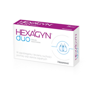 Hexagyn Duo, kwas hialuronowy + kwas mlekowy, 10 globulek dopochwowych