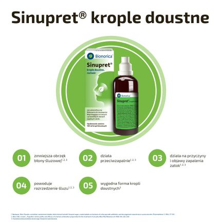 Sinupret, krople, 100 ml - Dorosły, Dziecko, Młodzież