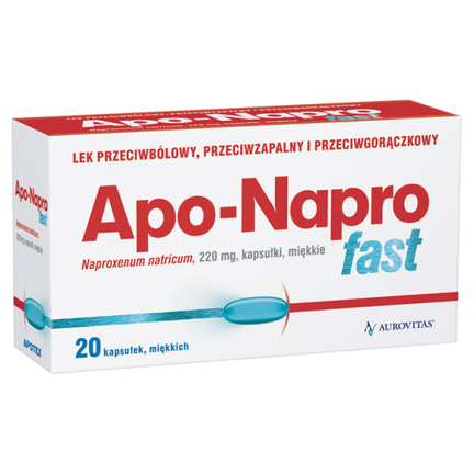 Apo-Napro Fast 220 mg, 20 kapsułek miękkich - zdjęcie produktu