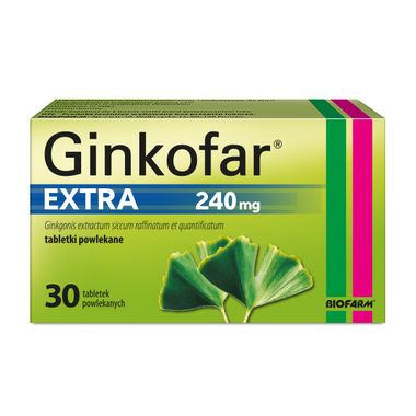 Ginkofar extra 240 mg, 30 tabletek powlekanych