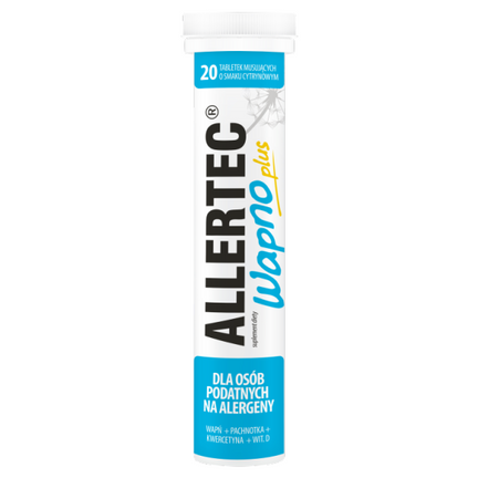 Allertec Wapno Plus, 20 tabletek musujących - zdjęcie produktu