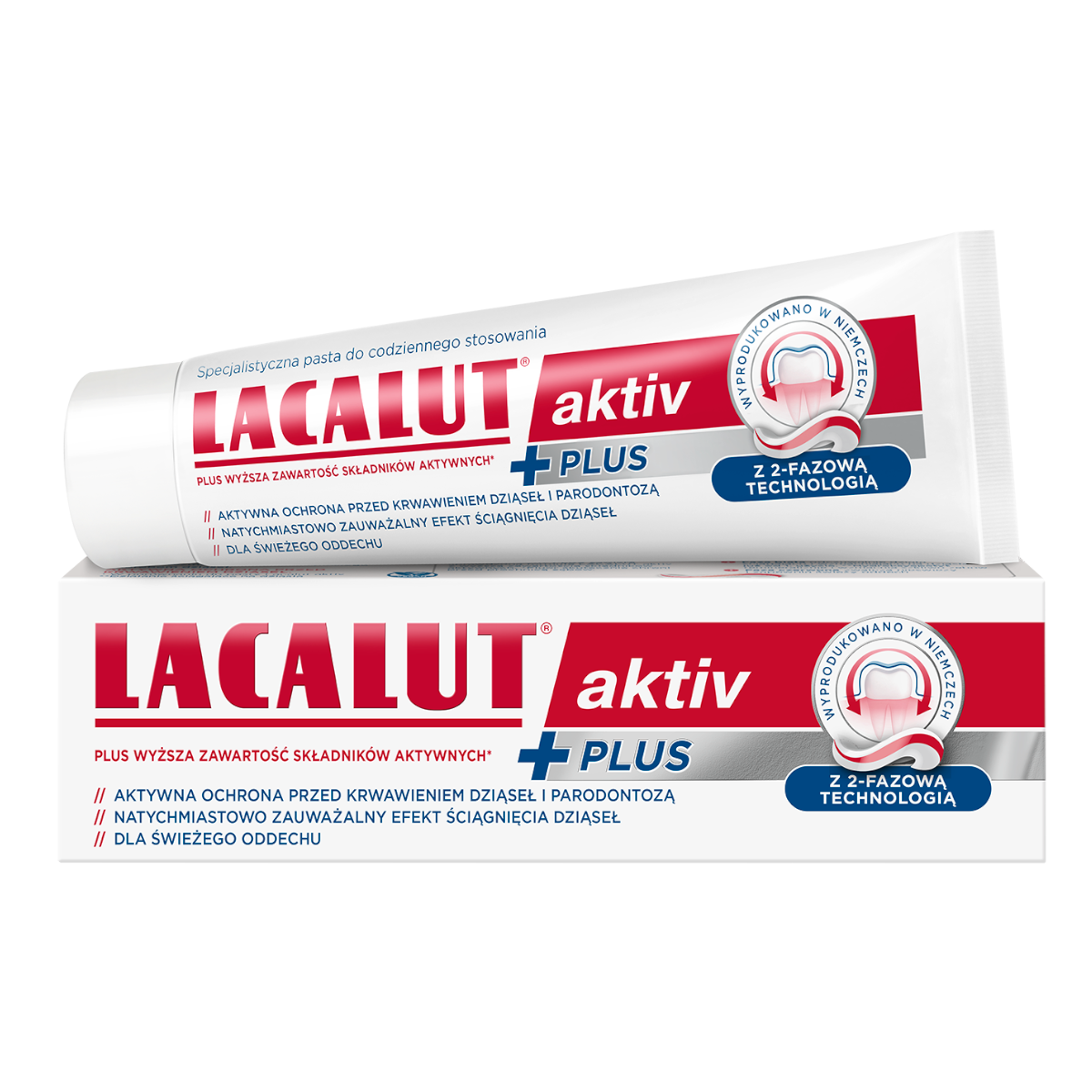 Lacalut Aktiv Plus, pasta do zębów, 75 ml