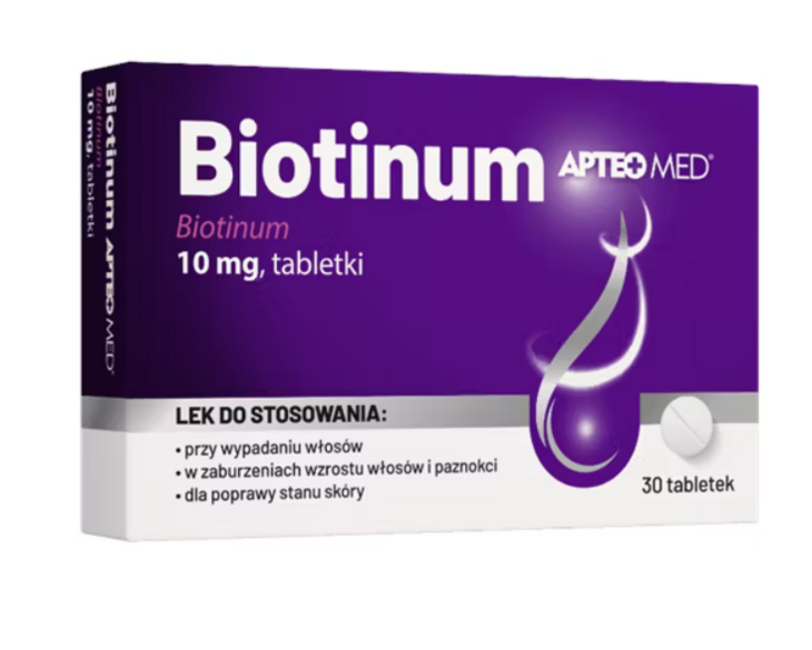 Biotinum APTEO MED 10 mg, 30 tabletek