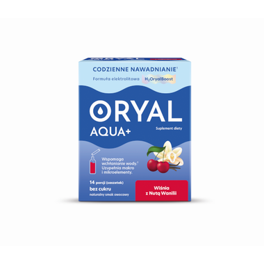 Oryal Aqua+, wiśnia z nutą wanilii, 14 saszetek