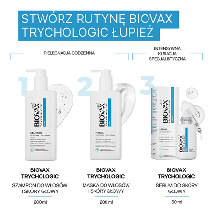 L'biotica Biovax Trychologic Łupież szampon do włosów i skóry głowy, 200 ml - Dorosły, Młodzież