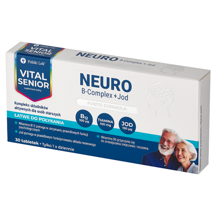Vital Senior Neuro B-Complex + Jod, 30 tabletek - 5904157905766