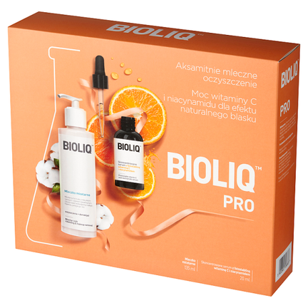 Bioliq Pro, Skoncentrowane serum z fotostabilną witaminą C i niacynamidem 20 ml + Mleczko micelarne 135 ml - KOSMETYK