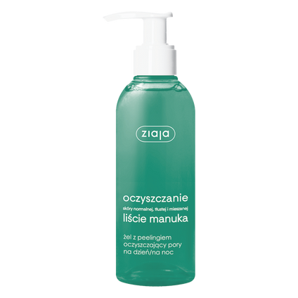 ZIAJA Ziaja Liście Manuka, żel z peelingiem oczyszczający pory na dzień/na noc, 200 ml — Składniki i ocena