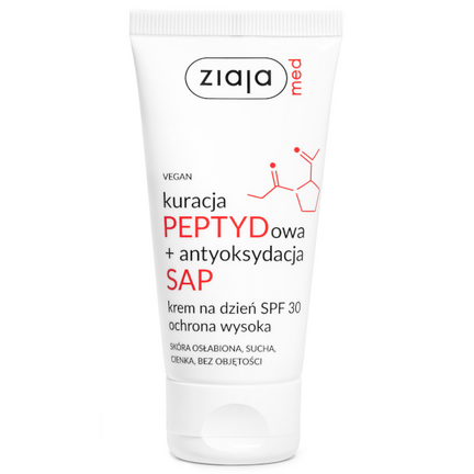 Ziaja Med, kuracja peptydowa, krem na dzień, SPF 30, 50 ml - zdjęcie produktu