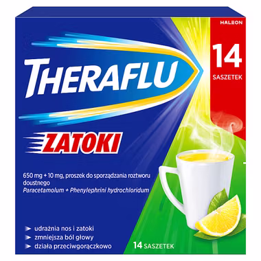 Theraflu Zatoki, 14 saszetek
