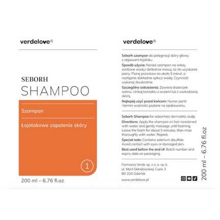 Verdelove Seborh, szampon do skóry głowy, 200 ml - 5903689118507