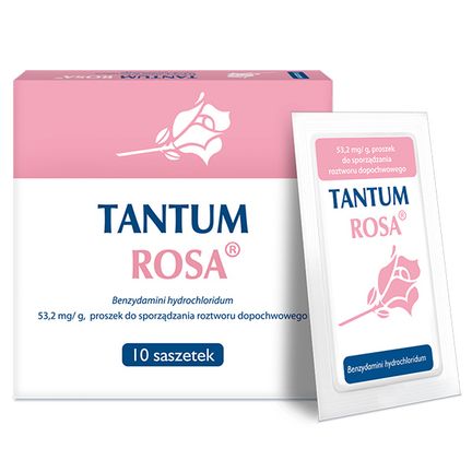 Tantum Rosa, proszek do sporządzania roztworu dopochwowego, 10 saszetek - zdjęcie produktu