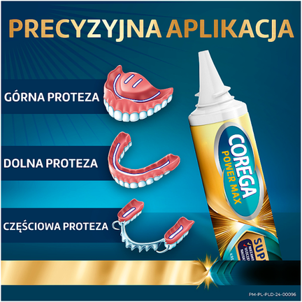 Corega Power Max Supreme All-in-1, krem mocujący do protez zębowych, 40 g - Dorosły, Senior