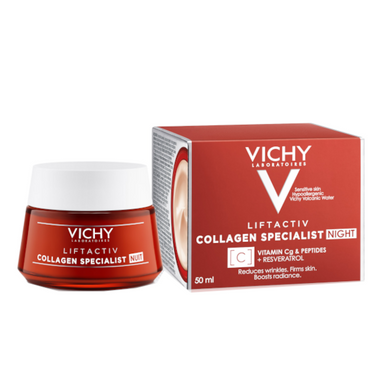 Vichy Liftactiv Collagen Specialist Noc, przeciwzmarszczkowy krem na noc, 50 ml 