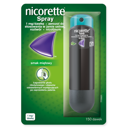 Nicorette Spray, aerozol do stosowania w jamie ustnej, 150 dawek, 13,2 ml - zdjęcie produktu