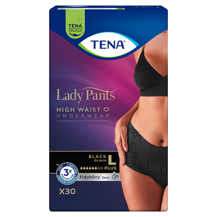 TENA Lady Pants Black wysokim stanem, rozmiar L, 30 sztuk - zdjęcie produktu