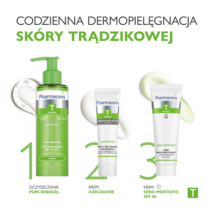 Pharmaceris T Azeloacne, krem z 20% kwasem azelainowym, 25 ml - Przeciwbakteryjne, Rozświetlające, Wygładzające, Złuszczające, Łagodzące