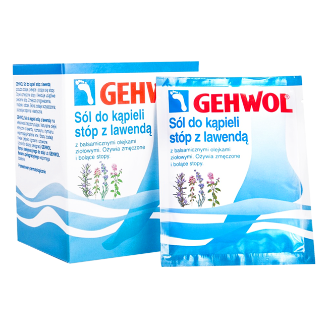 Gehwol, Sól ziołowa z lawendą do kąpieli stóp, 10 saszetek