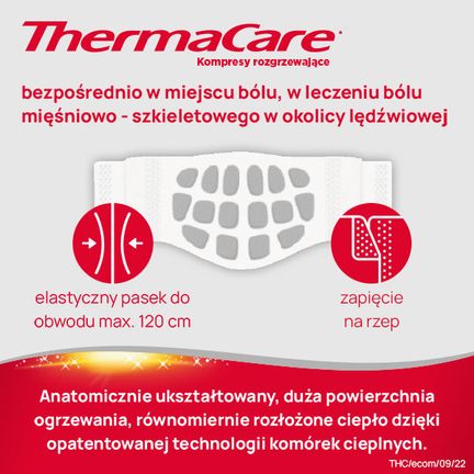 ThermaCare, kompresy rozgrzewające na okolice pleców i stawy biodrowe, 4 sztuki - Dorosły, Senior