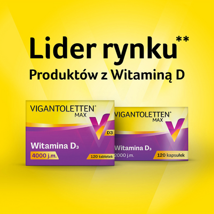Vigantoletten Max 4000 j.m., witamina D3, 120 tabletek - Dorosły, Senior