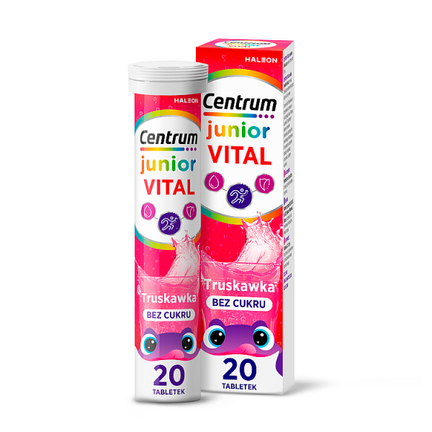 Centrum Vital Junior, 20 tabletek musujących - opakowanie produktu