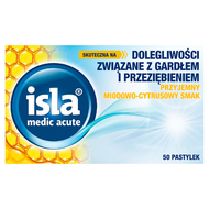 Isla Medic Acute, smak miodowo-cytrusowy, 50 pastylek do ssania