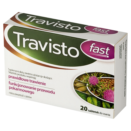 Travisto Fast, 20 tabletek do ssania - SUPLEMENT DIETY