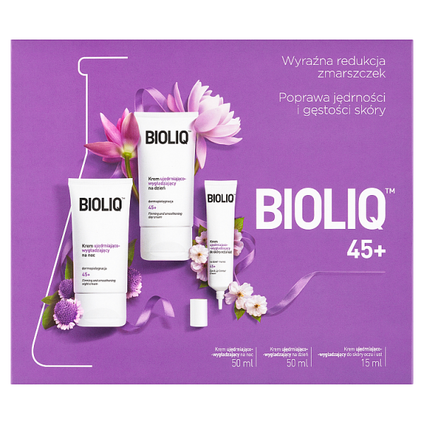 AFLOFARM Zestaw: Bioliq 45+ ujędrniająco-wygładzające kosmetyki do twarzy