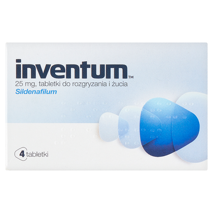 Inventum 25 mg, 4 tabletki do rozgryzania i żucia - zdjęcie produktu