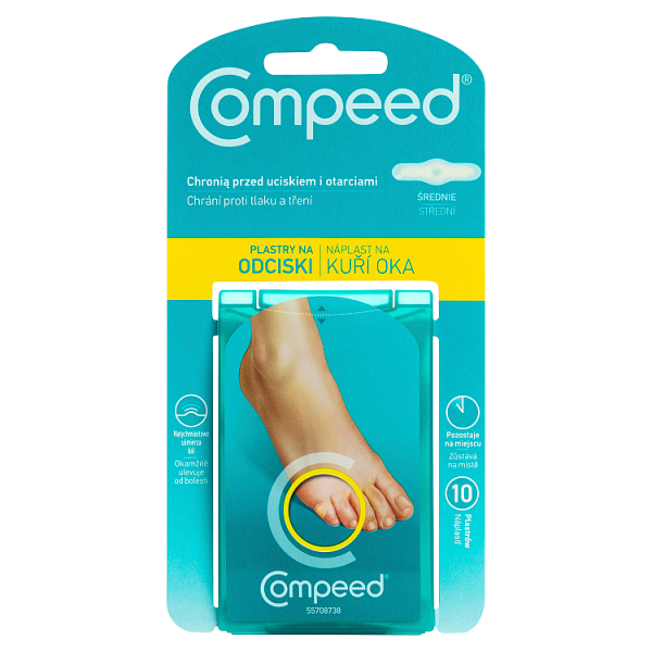 Compeed, plastry na odciski na palce, rozmiar średni, 10 sztuk