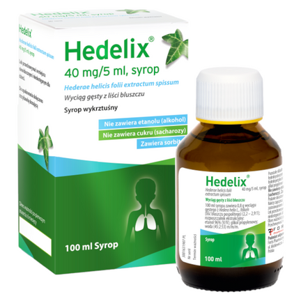 Hedelix 40 mg/5 ml, syrop wykrzuśny, 100 ml - zdjęcie produktu
