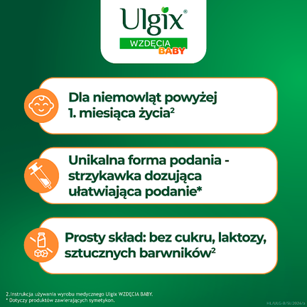 Ulgix Wzdęcia Baby, emulsja doustna, 40 g - EMULSJA