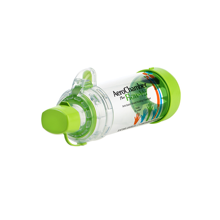 Komora inhalacyjna AeroChamber Plus Flow-Vu, dla dzieci od 5 r.ż., kolor zielony - zdjęcie produktu